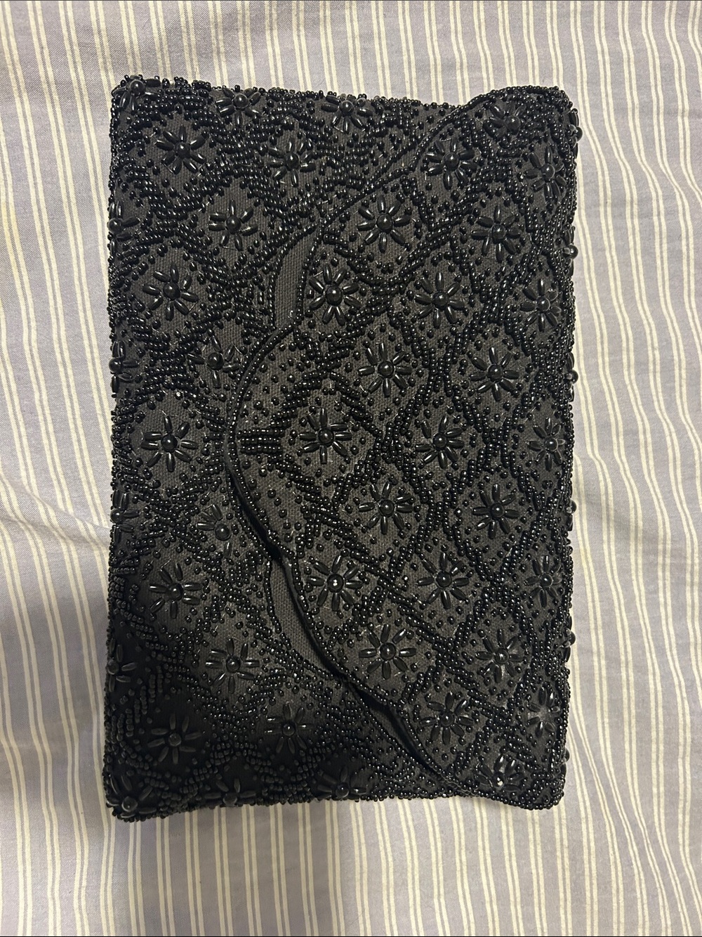 Beaded Black Evening Clutch
